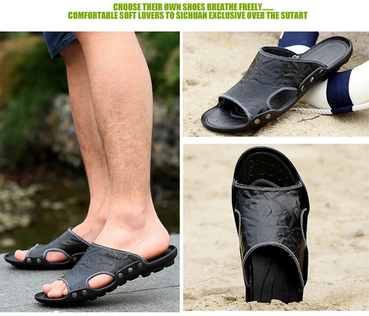 Summer Mens Flip Flops Lightweight Sandals Rubber Casual Shoes Beach Slippers
