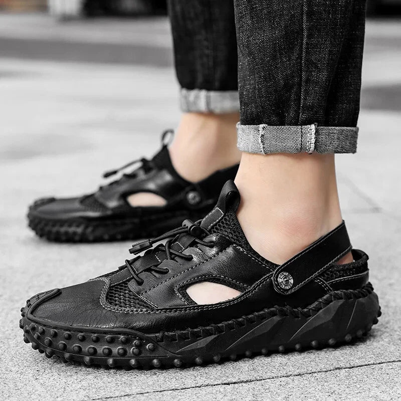 Retro Men's Sandals Designer Casual Summer Slippers Breathable Beach Shoes