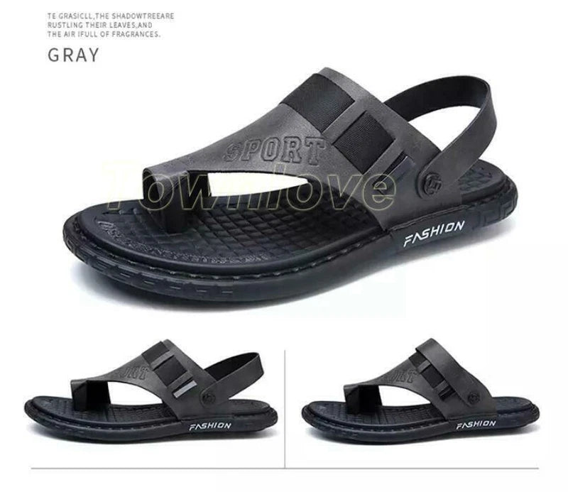 Men's Beach Clip Toe Thong Sandals Shoes Slippers Slip on Flats Straps New