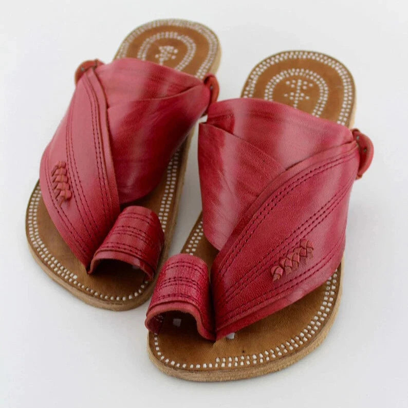 Vintage Mens Sandals Soft Comfortable Flats Summer Beach Slippers Casual Shoes