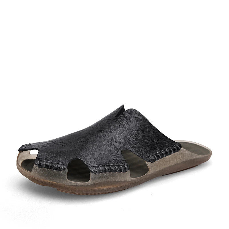 Men's Slide Summer Mules Casual Closed Toe Slippers Beach Sandals Loafers Shoes