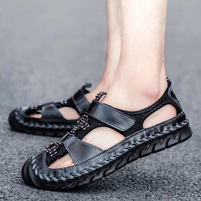 Summer Mens Sandals Outdoor Walking Hiking Sandals Casual Beach Roman Slippers