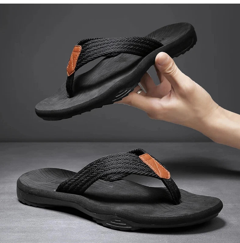 Fashion Men Flip Flops Summer Beach Casual Breathable Flats Slippers Beach Shoes