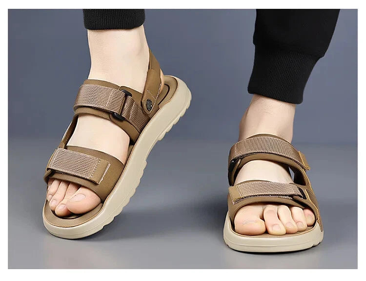 Summer Outdoor Beach Sandals Non-slip Comfort Slippers Leather Casual Shoes