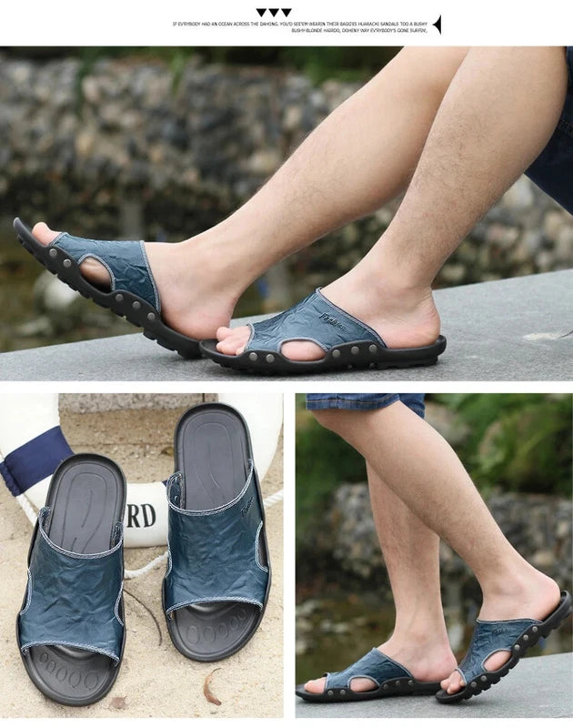 Summer Mens Flip Flops Lightweight Sandals Rubber Casual Shoes Beach Slippers