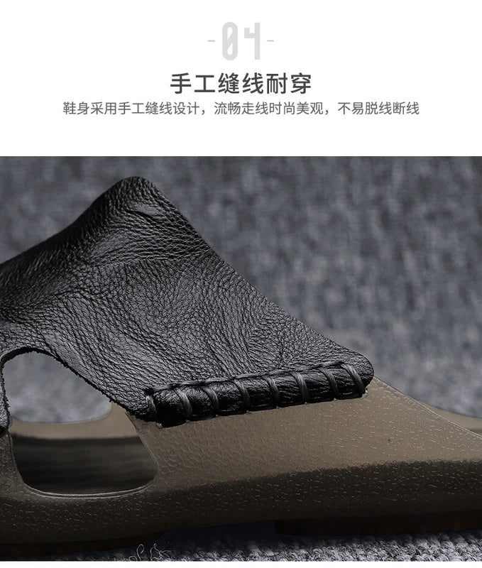 Men's Slide Summer Mules Casual Closed Toe Slippers Beach Sandals Loafers Shoes