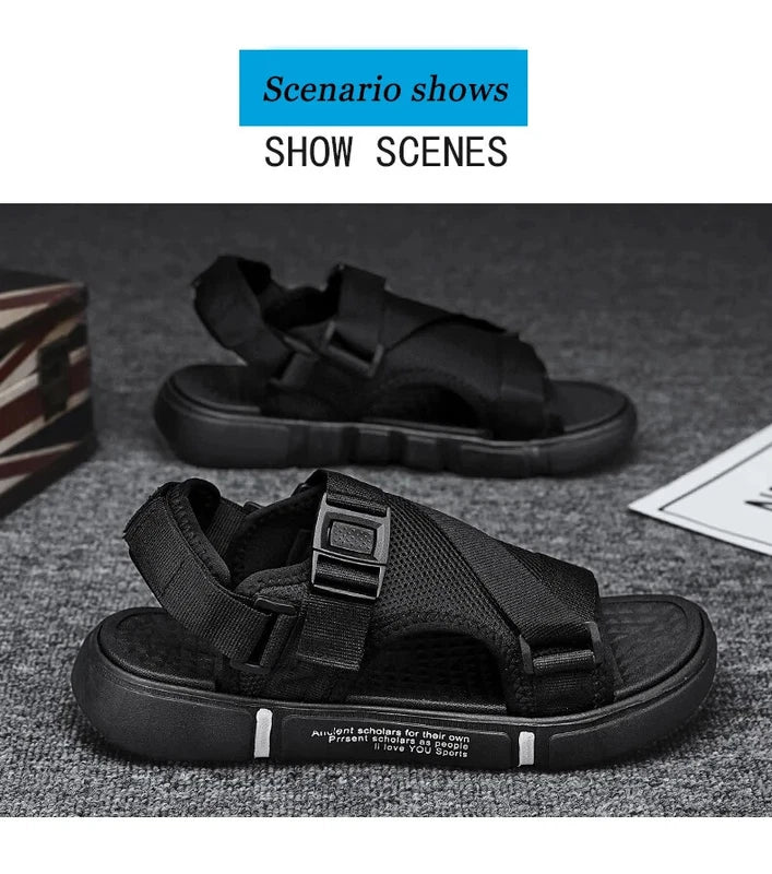 Men's Sandals Summer Casual Slippers Non-slip Soft Bottom Sandals Beach Shoes