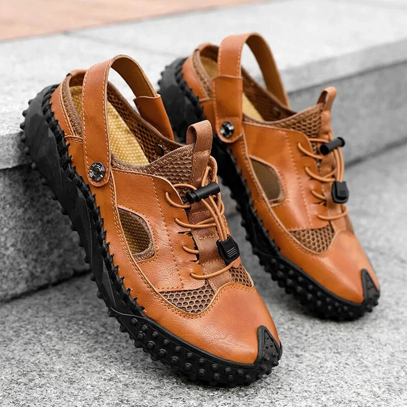 Retro Men's Sandals Designer Casual Summer Slippers Breathable Beach Shoes