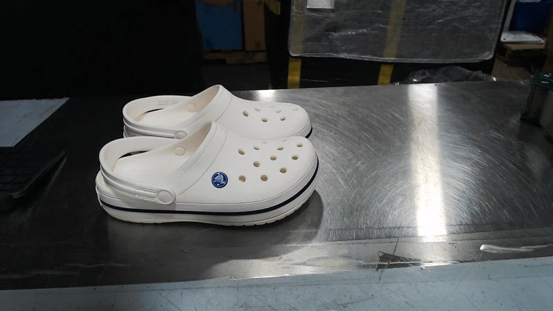 LikeNew_Crocs Unisex Men's and Women's Crocband Clog, Wh_White_7 Women/5 Men