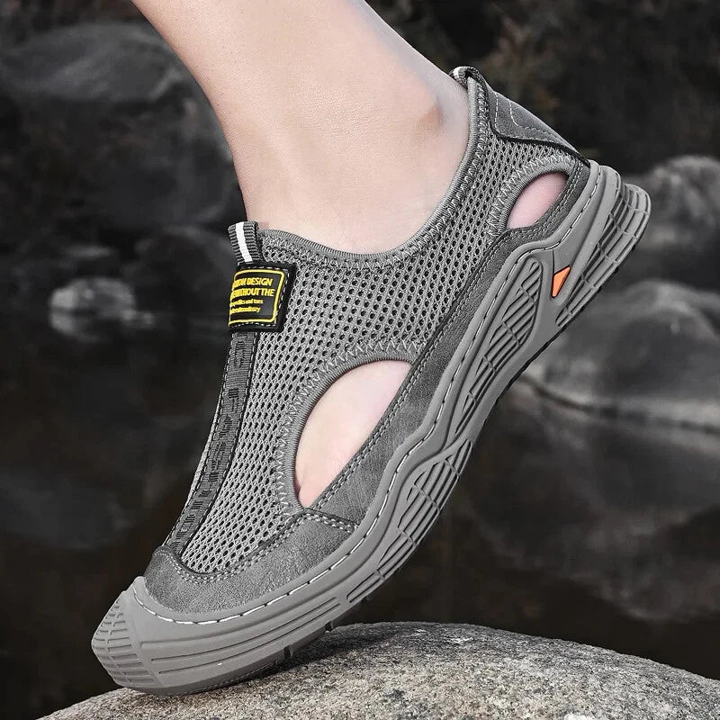 Male Summer Mesh Breathable Casual Sandals Non-slip Beach Shoes Outdoor Slippers