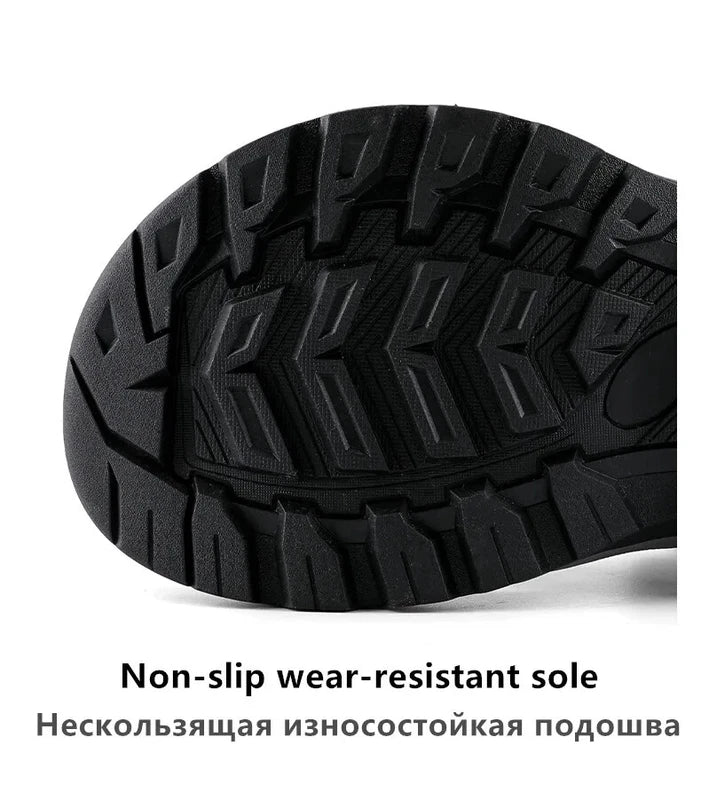 Summer Men Sandals Handmade Soft Beach Slippers Non-Slip Flat Wading Sneakers