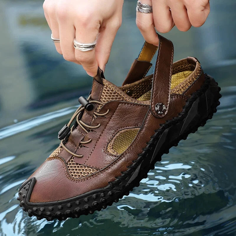 Retro Men's Sandals Designer Casual Summer Slippers Breathable Beach Shoes