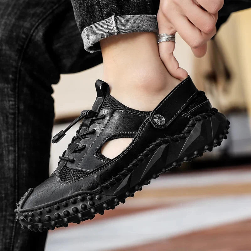Retro Men's Sandals Designer Casual Summer Slippers Breathable Beach Shoes