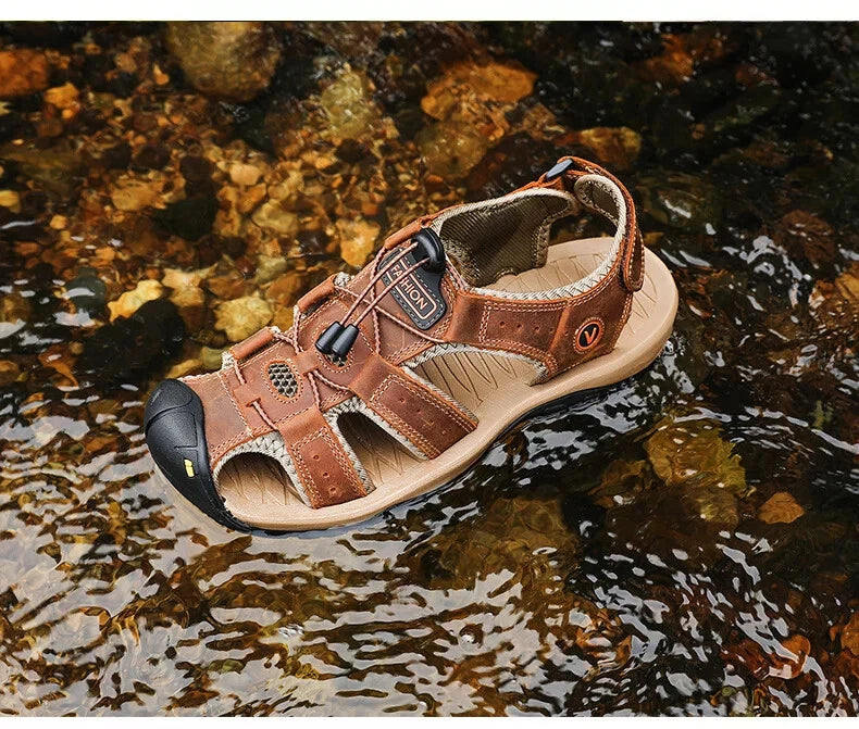 Men Sandals Summer Sandals Casual Outdoor Beach Slippers Breathable Wading Shoes