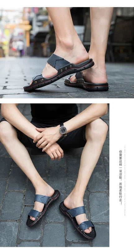 38-48 Plus Size Men Open Toe Sandals Slippers Flats Outdoor Summer Beach Holiday