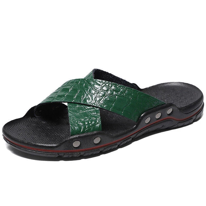 Summer Men Slides Sandals Casual Sports Beach Shoes Sandals Home Slip On Slipper