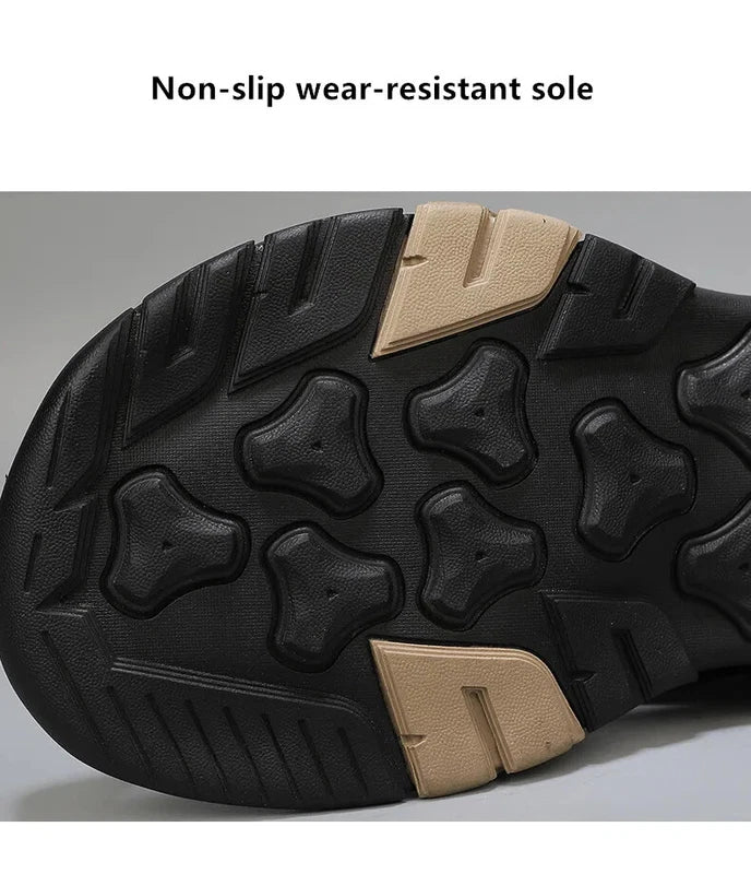 Summer Men Hollow Sandals Breathable Beach Slippers Comfort Hiking Sneakers