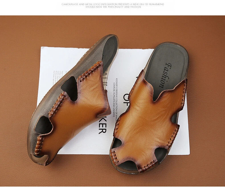 Men's Slide Summer Mules Casual Closed Toe Slippers Beach Sandals Loafers Shoes