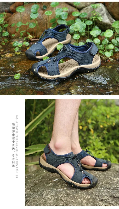 Summer Outdoor Men Beach Shoes Breathable Casual Sandals Wading Non-slip Slipper