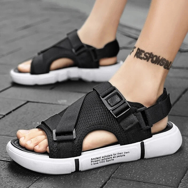 Men's Sandals Summer Casual Slippers Non-slip Soft Bottom Sandals Beach Shoes