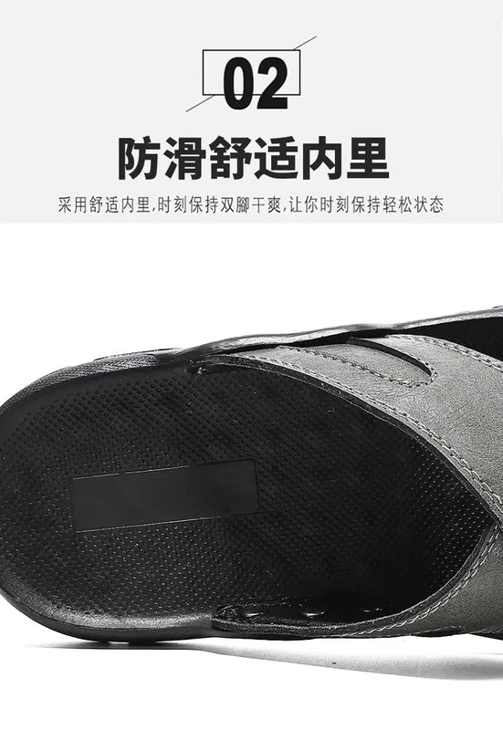 38-48 Plus Size Mens Flats Open Toe Slippers Sandals Summer Beach Holiday Shoes