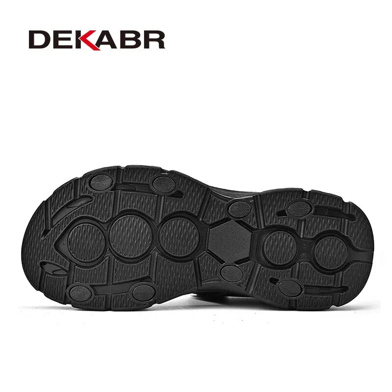 Breathable Men Sandals Leather Comfortable Slippers Lightweight Beach Sneakers