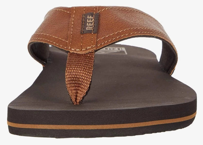 Reef Men's Newport Flip-Flop Sandal – Ocean Black, Tan Brown, Bronze | Comfortab