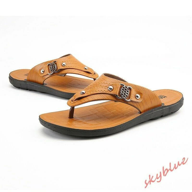 Mens Summer Sandals Slippers Thong Beach Outdoor Casual Flats Flip Flops Shoes