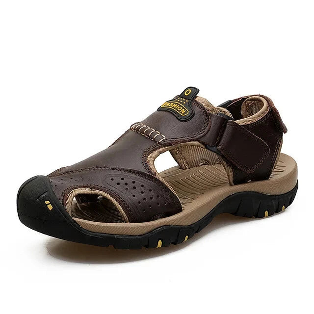 Leather Mens Shoes Summer Outdoor Beach Sandals Lightweight Comfortable Slippers