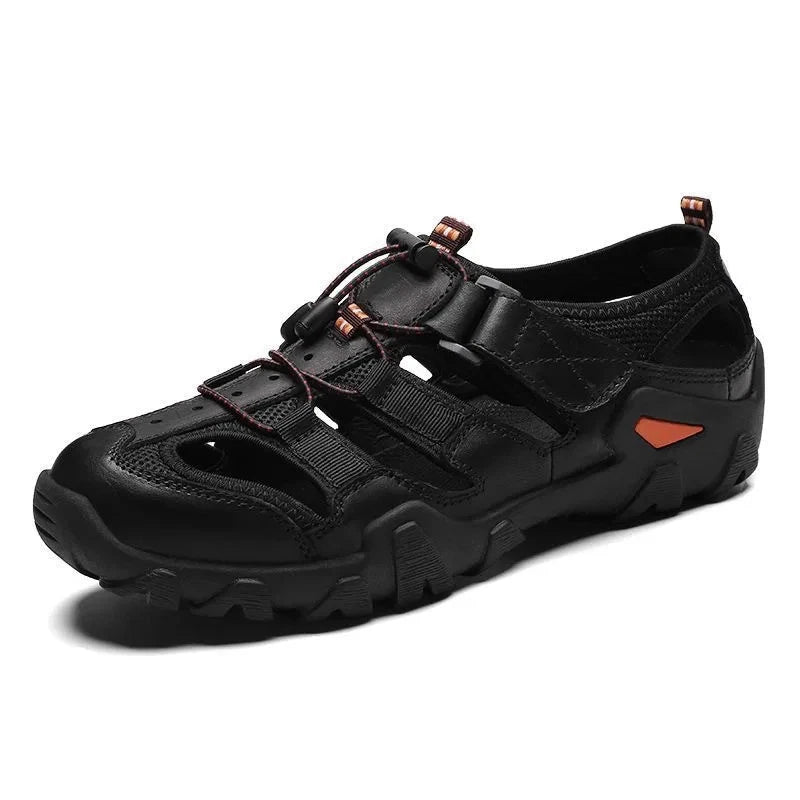 Summer Men Beach Shoes with Hollowed Out Water Wading Shoes Lightweight Slippers
