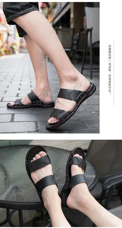 38-48 Plus Size Men Open Toe Sandals Slippers Flats Outdoor Summer Beach Holiday