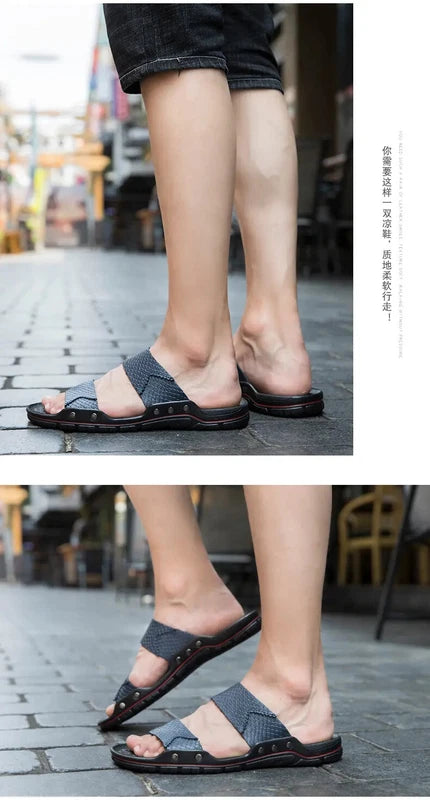 38-48 Plus Size Men Open Toe Sandals Slippers Flats Outdoor Summer Beach Holiday