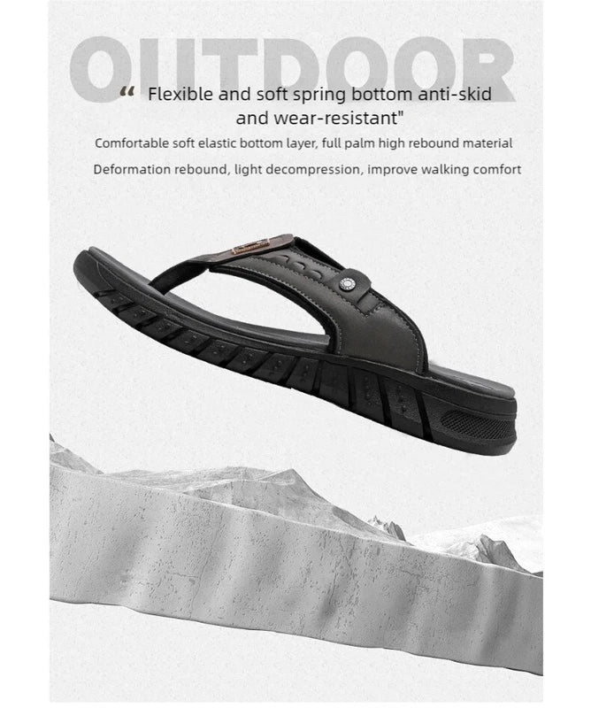 Men's Flip Flops Slippers Summer Outdoor Thick Soled Beach Shoes Sandals Shoes