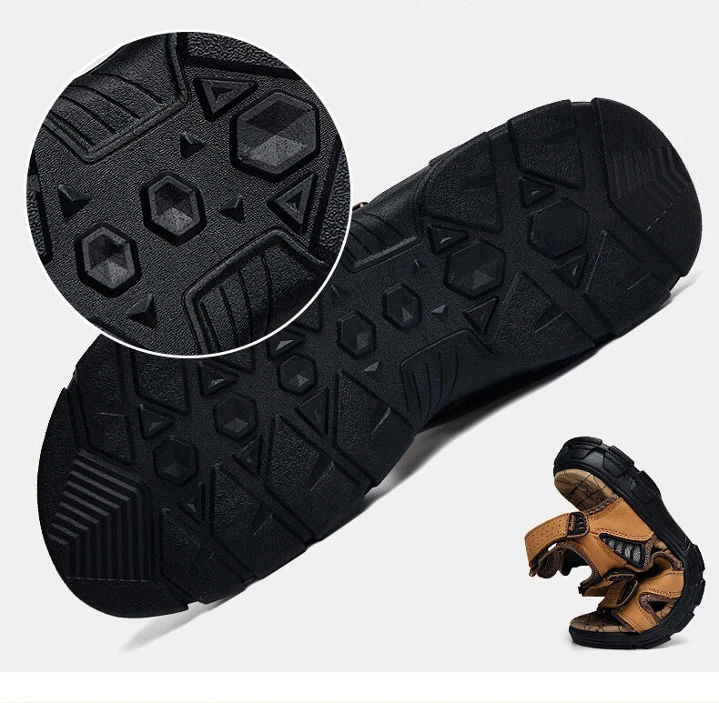 Lightweight Sandals Beach Sandalias Cowhide Summer Shoes Outdoor Casual Slippers