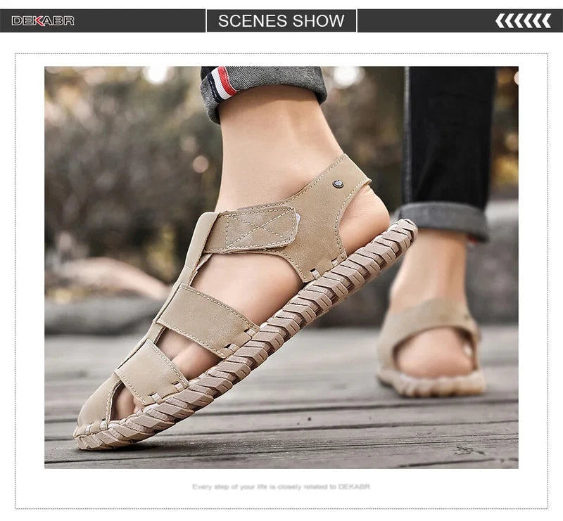 Handmade Men Sandals Non Slip Soft Beach Slippers Light Waterproof Wading Shoes