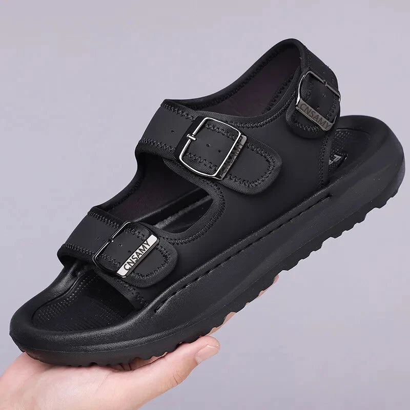 Summer Male Sandals Breathable Beach Shoes Lightweight Casual Non-slip Slippers