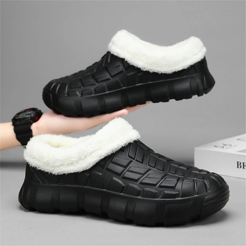Mens Warm Slippers Memory Foam House Shoes