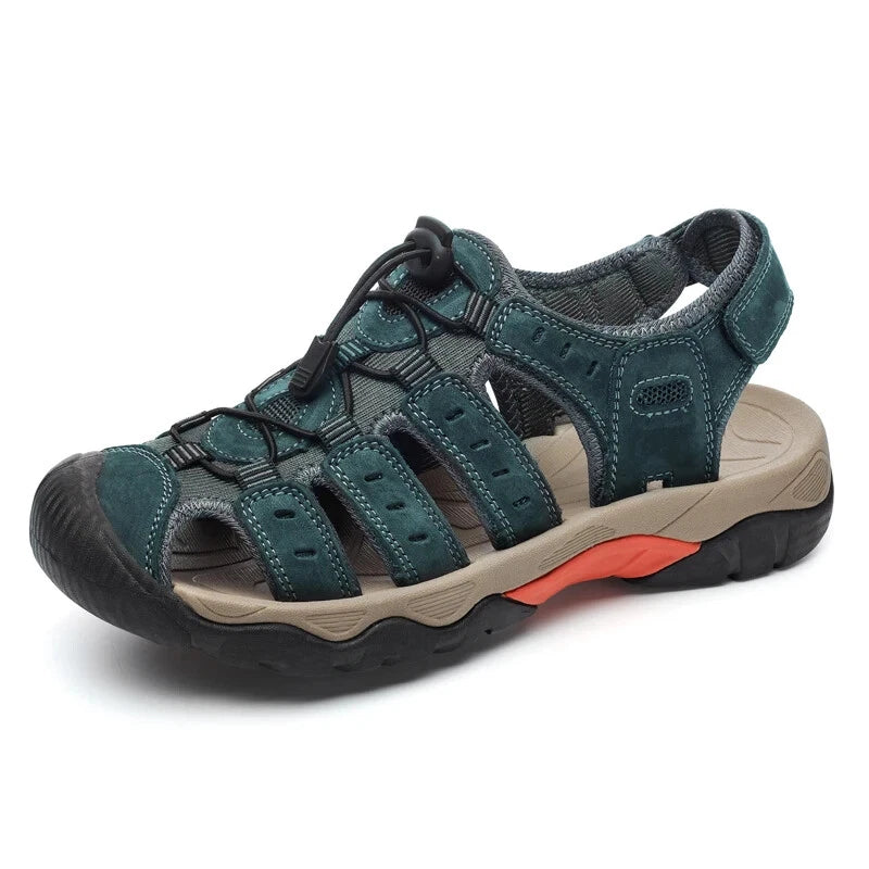 Men's Sandals Soft Leather Sandals Beach Shoes Outdoor Summer Comfort Slippers