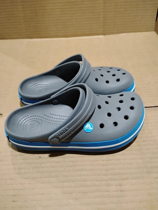 UsedLikeNew_Crocs Unisex-Adult Crocband Clog, Charcoal/Ocean, 5 Men/7