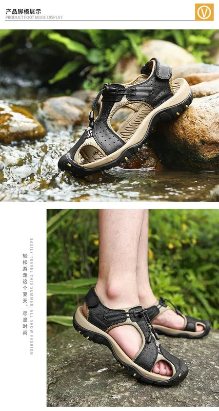 Summer Outdoor Men Beach Shoes Breathable Casual Sandals Wading Non-slip Slipper