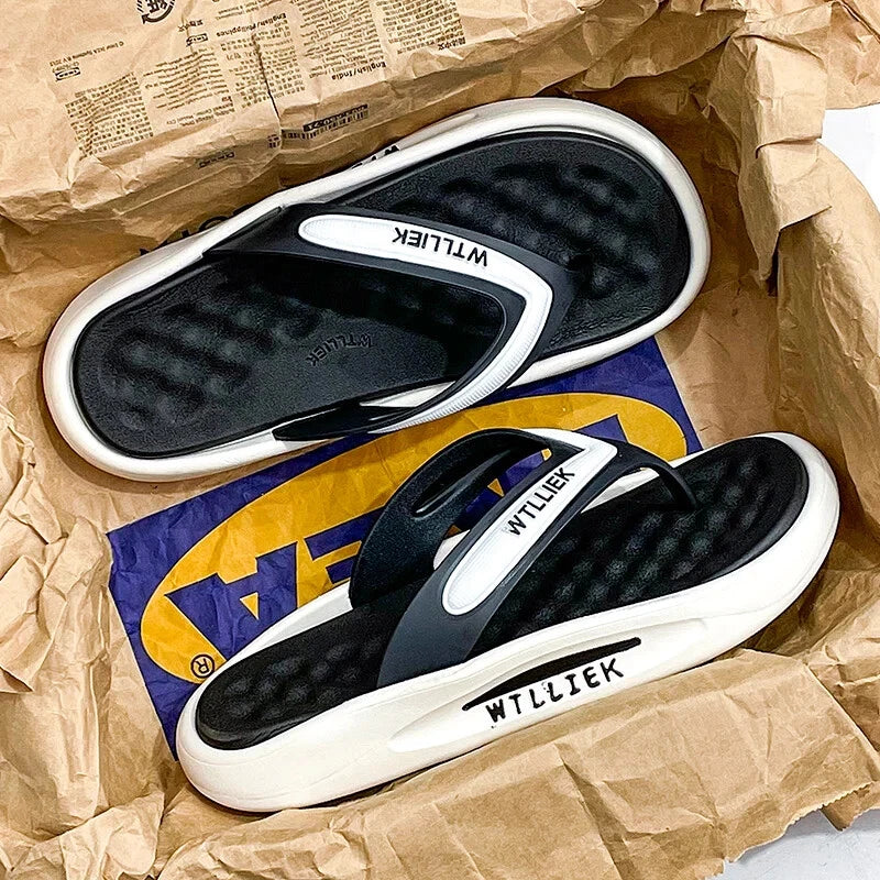 Men's Flip Flops Non-slip Slippers Shower Swimming Beach Indoor Outdoor Slides