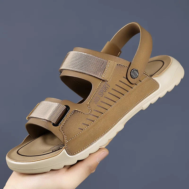 Summer Outdoor Beach Sandals Non-slip Comfort Slippers Leather Casual Shoes