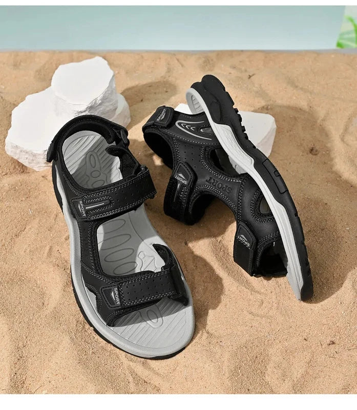 Men‘s Casual Sandals Comfortable Soft Beach Slippers Breathable Flat Sneakers