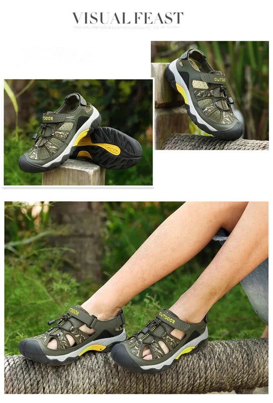 Classic Men Sandals Breathable Beach Slippers Handmade Light Casual Sneakers