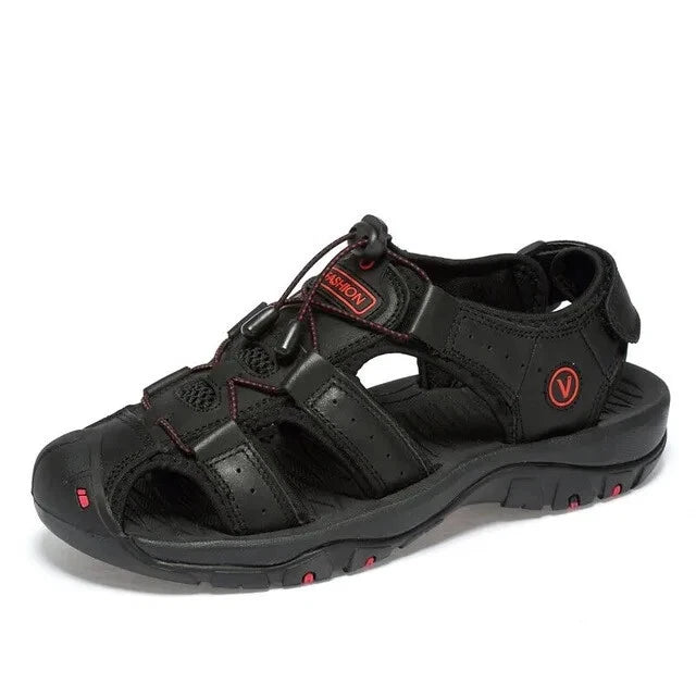 Leather Mens Shoes Summer Outdoor Beach Sandals Lightweight Comfortable Slippers