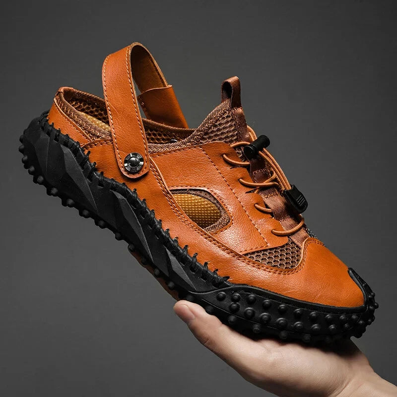 Retro Men's Sandals Designer Casual Summer Slippers Breathable Beach Shoes