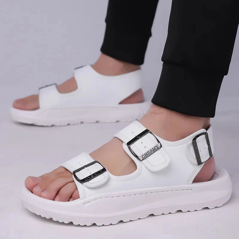 Summer Male Sandals Breathable Beach Shoes Lightweight Casual Non-slip Slippers