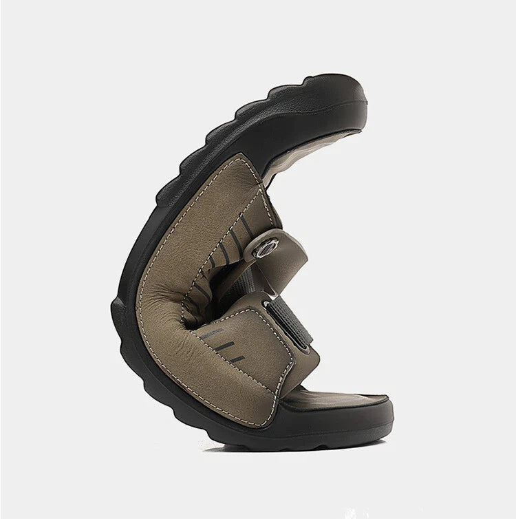 Summer Outdoor Beach Sandals Non-slip Comfort Slippers Leather Casual Shoes