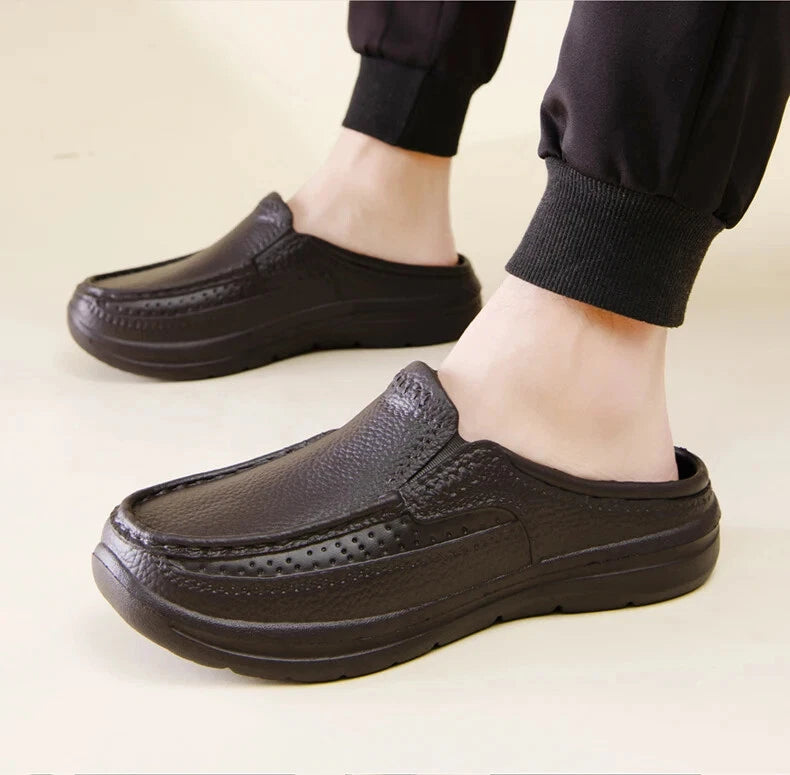 Summer Men Casual Slippers Handmade Soft Beach Sandals Waterproof Flat Sneakers