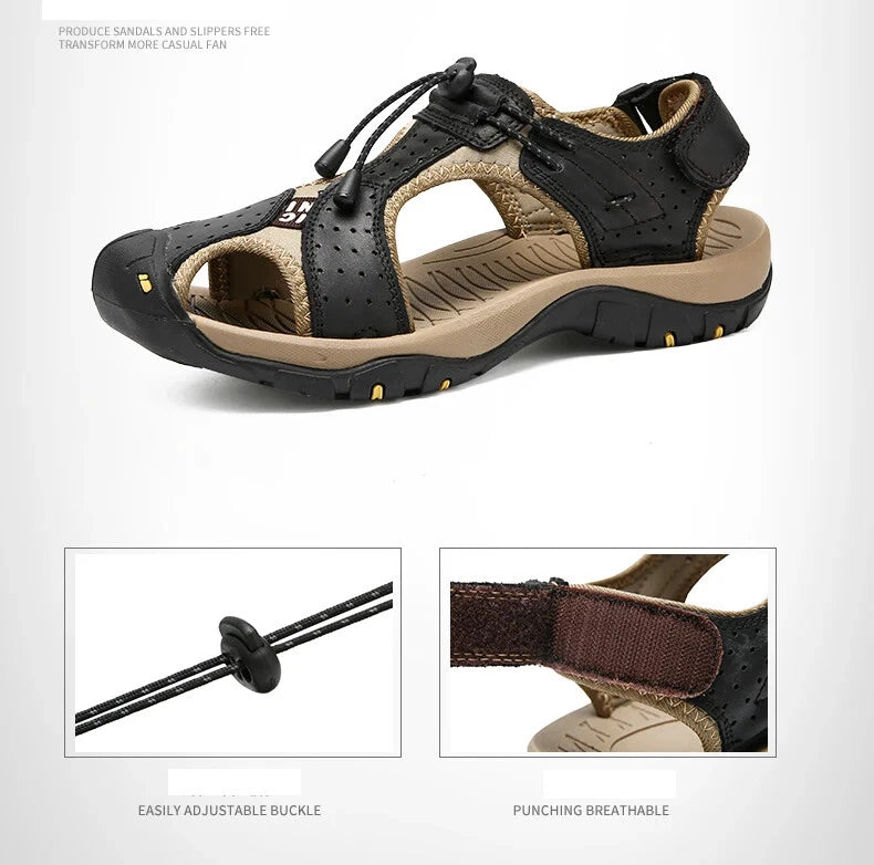 Men Sandals Summer Sandals Casual Outdoor Beach Slippers Breathable Wading Shoes